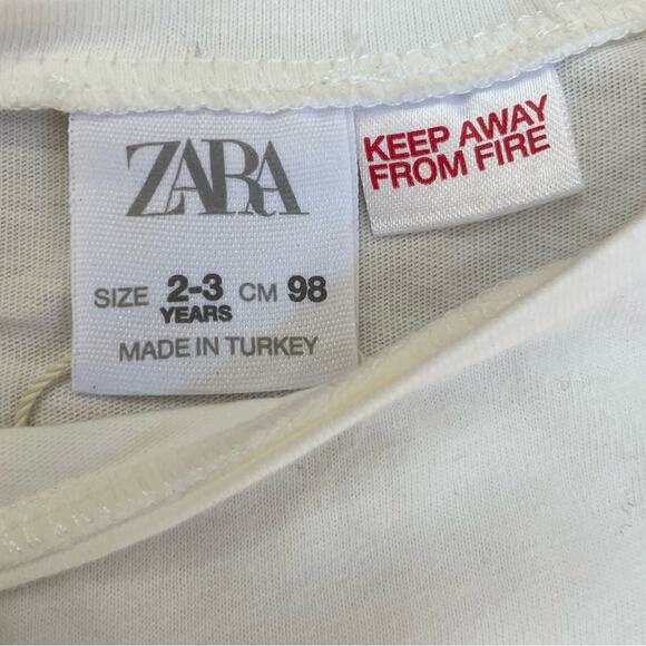 Zara Toddler Girls Raccoon Graphic Shirt Size 2-3 Years Long Sleeves NWOT - Picture 3 of 4